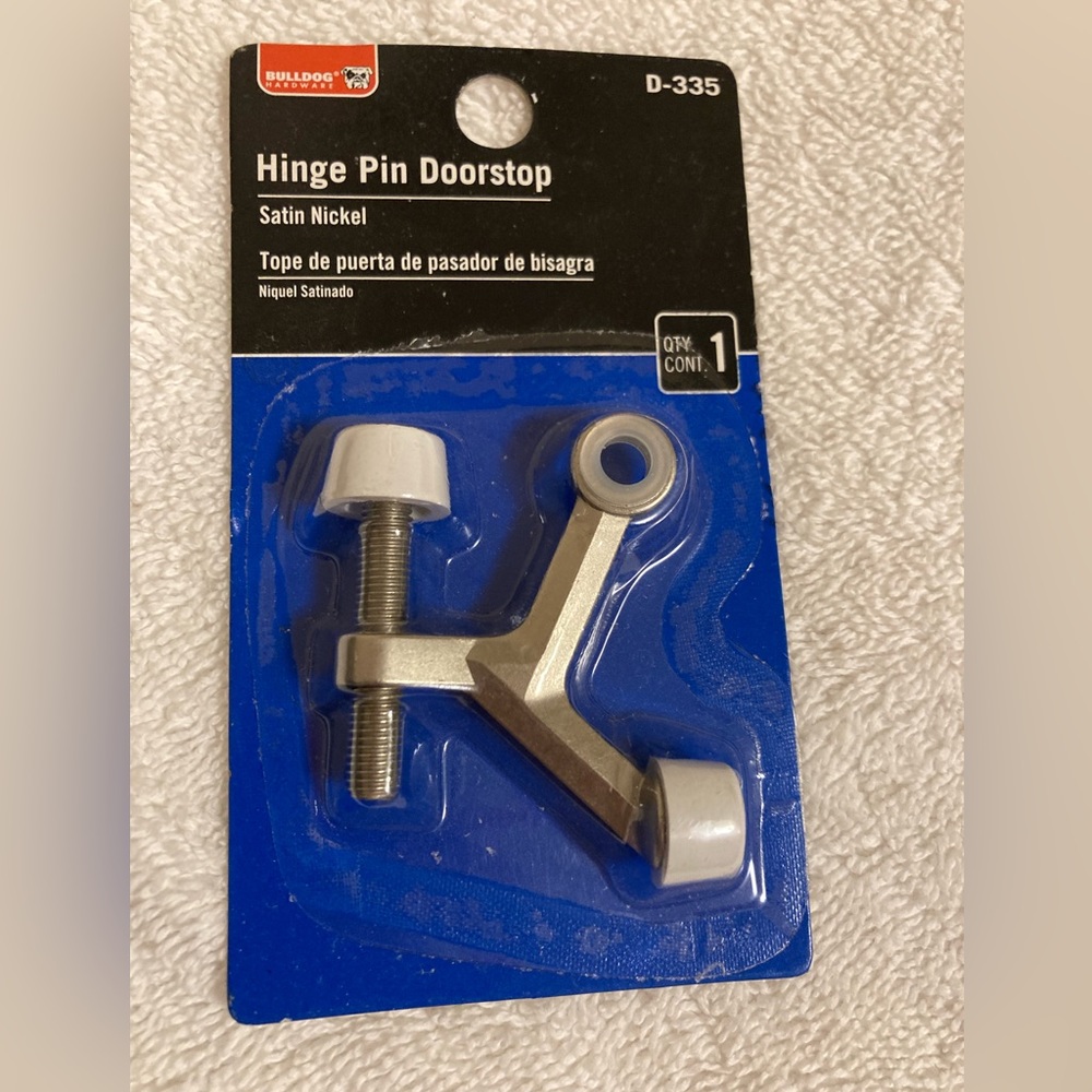 Hinge pin doorstop (satin nickel) New unopened